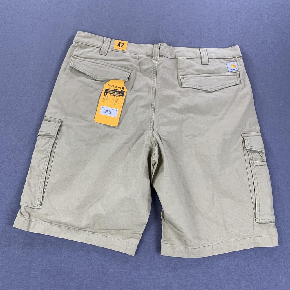 Carhartt Cargo Shorts Mens 42 Beige Rugged Flex Relaxed Fit Canvas Work - Picture 14 of 16